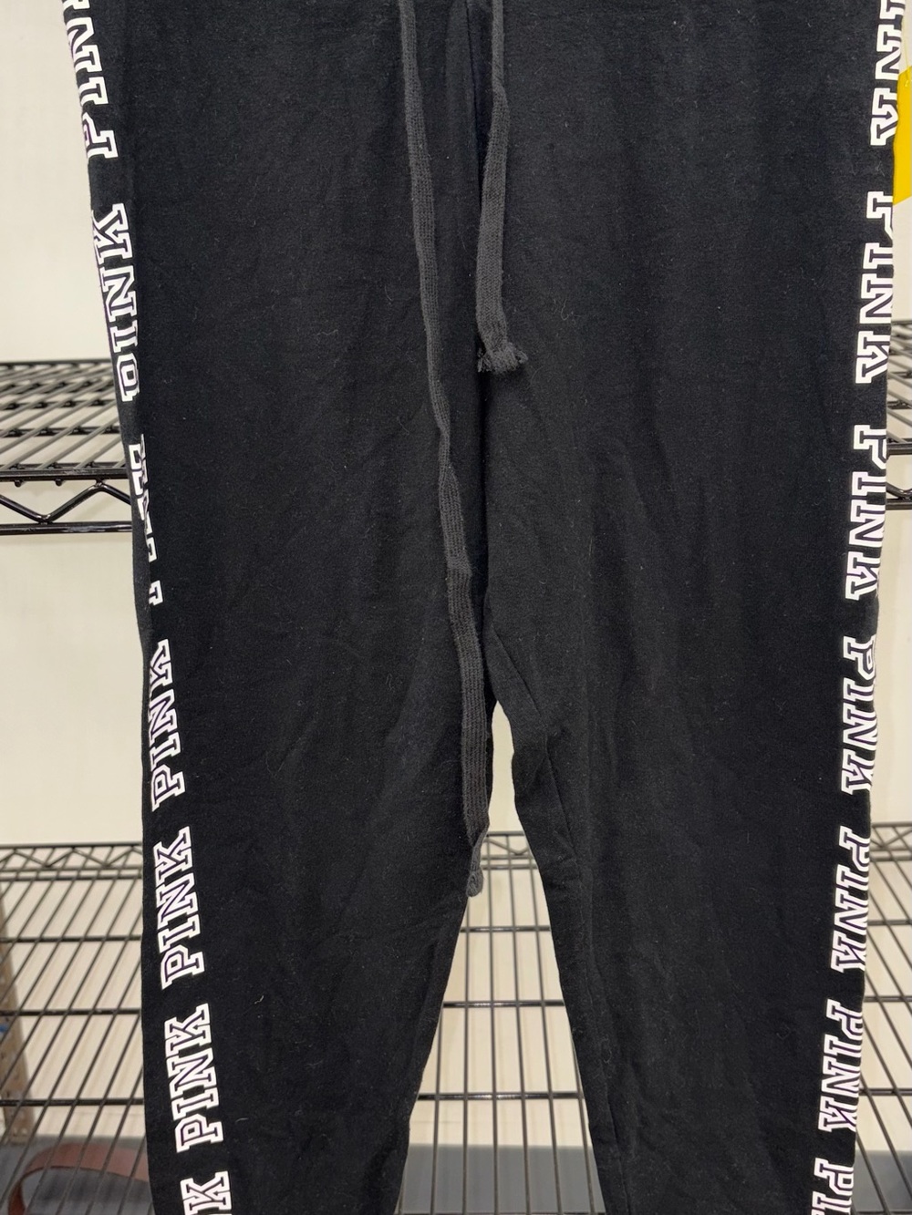 PINK Victoria's Secret Black Girls' Logo-Trim Jogger Pants
